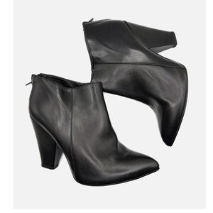 Zara Pointed Toe Faux Leather Booties‎
